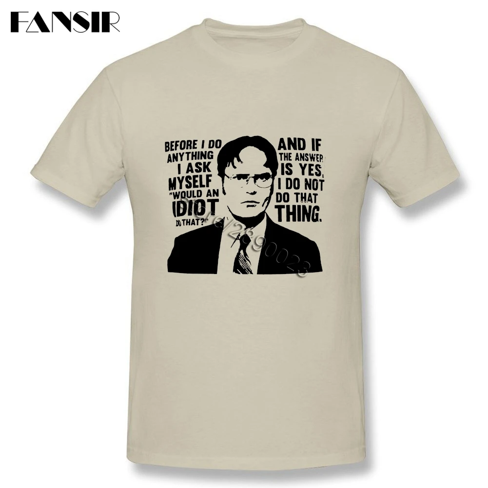 New Designed Shirts Men Boy White Short Sleeve Custom The Office Dwight