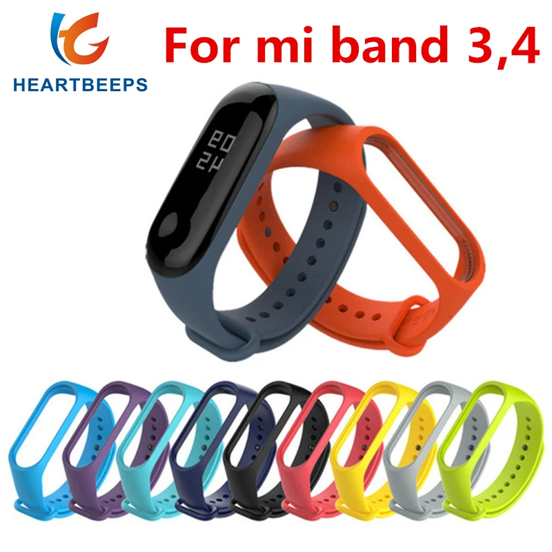 Браслет для xiaomi mi Band 4 спортивный ремешок часы силиконовый ремешок для xiaomi mi band 3 аксессуары браслет mi band 3 ремешок