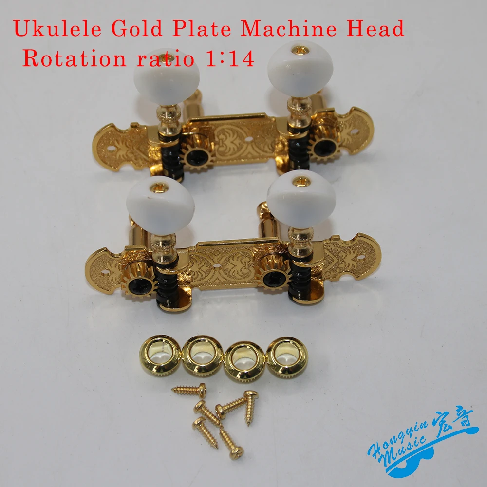 

1Set Ukulele Machine Heads High Quality Zinc Alloy Guitar Tuning Pegs With Mounting Screws Gold Silver Color Rotation Ratio 1:14