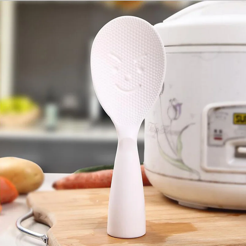 

1 PCS cute Kitchen Ladle Non Stick Rice Paddle Meal Spoon Household Plastic Non-Stick Upright Rice Spoon