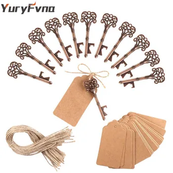 

YuryFvna 50 Pcs/Lot DIY Metal Skeleton Key Shaped Bottle Opener Beer Bottle Opener Rustic Wedding Decor Favor Supplies