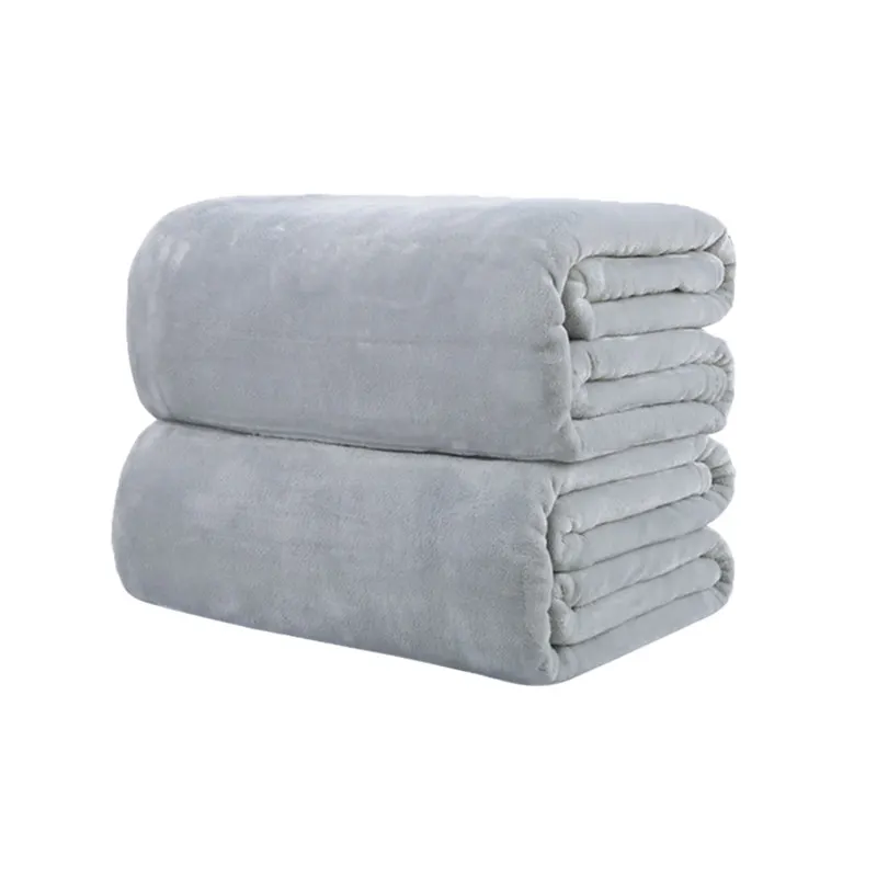 Домашний текстильное одеяло сплошной цвет супер теплые мягкие фланелевые одеяла на диван/кровать/путешествия пледы покрывала простыни 8 Размер T0.2 - Цвет: gray