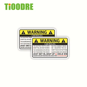 

2 Pcs For The Car Safety Warning Rule Paster PVC Car Sticker Auto Accessories Car Security Decal