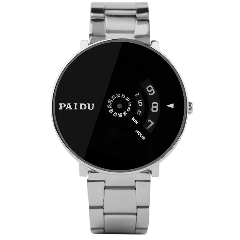 

PAIDU Men Watch Fashion Stainless Steel Sport Quartz Unisex Round Dial Simple Modern Wrist Watch relogio masculino