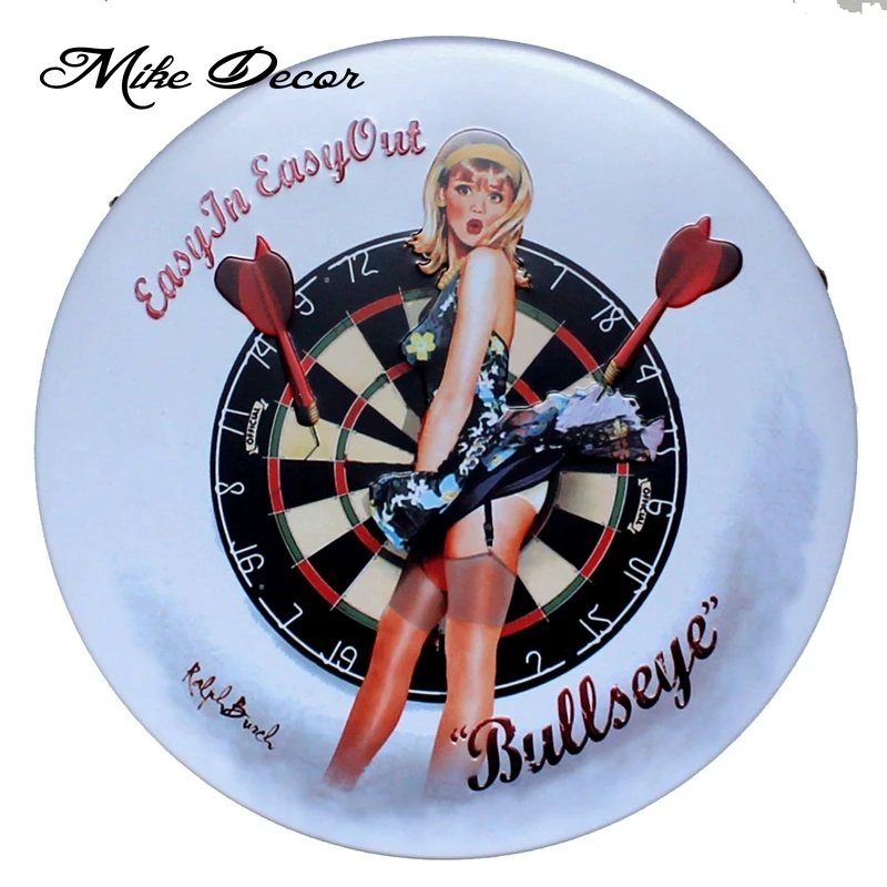 [Mike86] Bullseye Сексуальная Дамская нерегулярная картина &quotзнак&quot Ретро подарок
