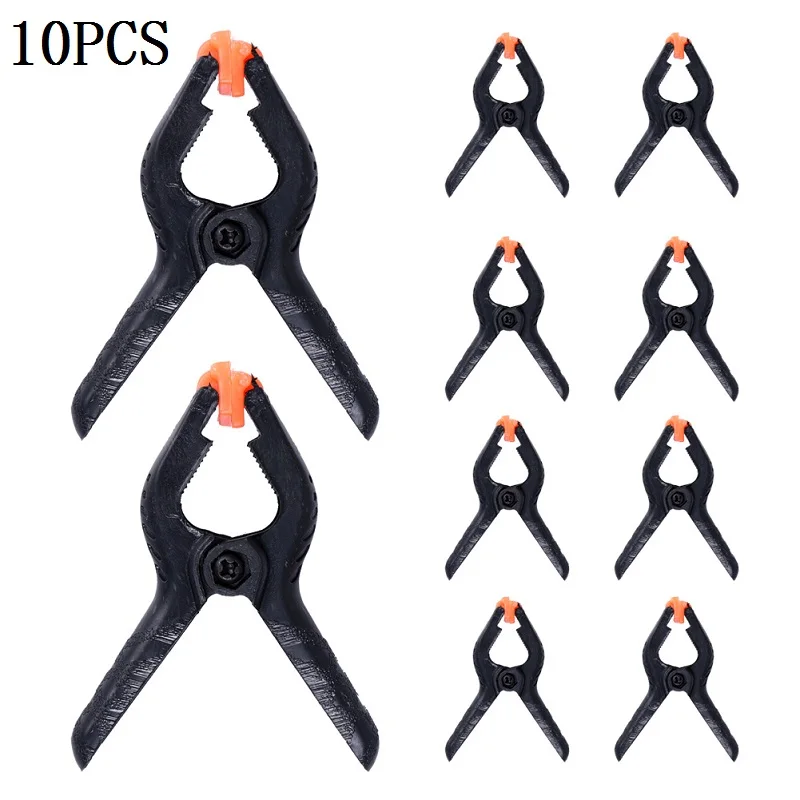 

10PCS 2inch Body Length Spring Clips DIY Tools Plastic Nylon Toggle Clamps For Woodworking Spring Clamps Photo Studio Grip Clamp