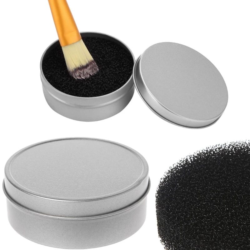 

Makeup Brush Clean Eye Shadow Sponge Cleaner Tool Iron Box Switch Cosmetic Case