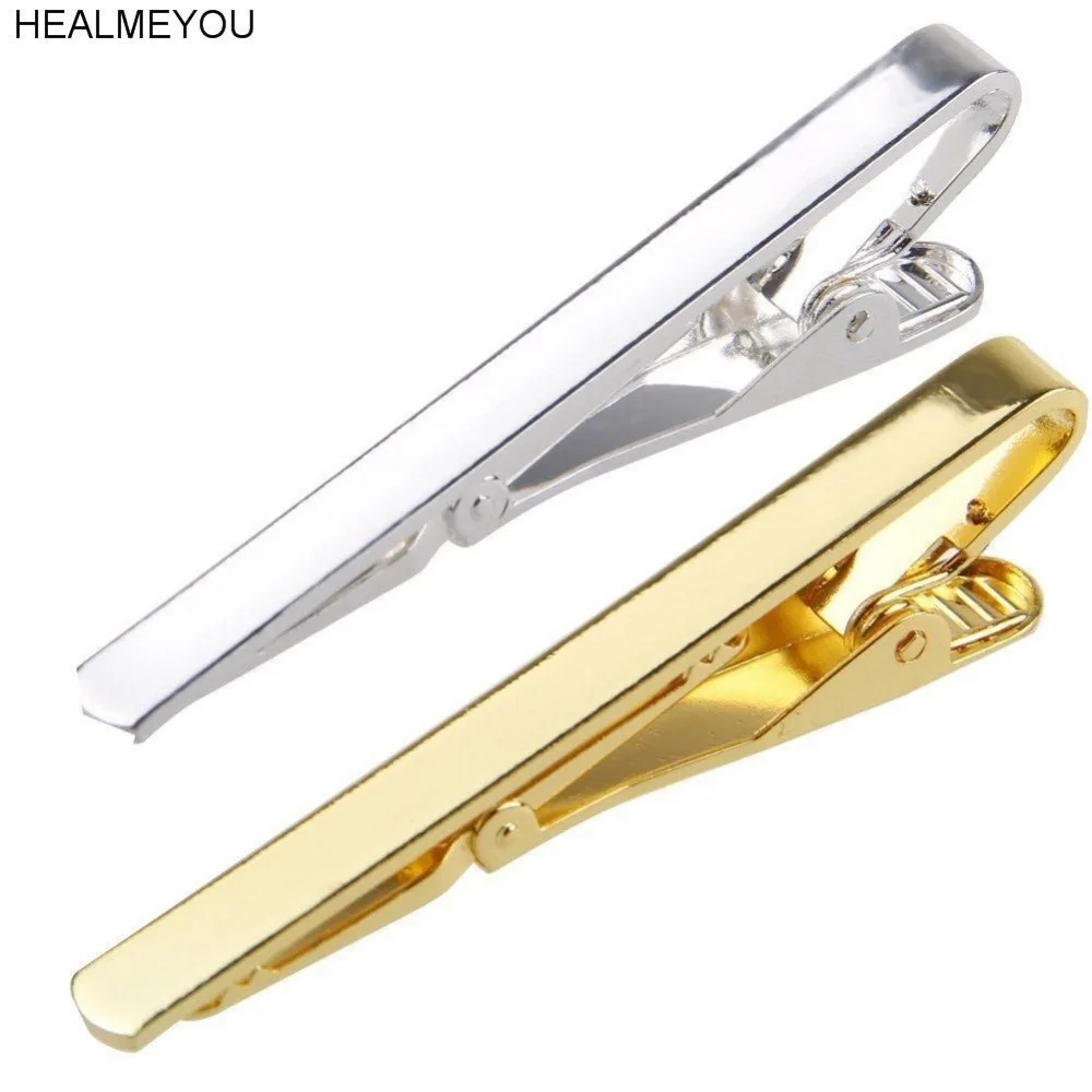 

Metal Silver Gold Color Simple Necktie Tie Bar Clasp Clip Clamp Pin for men gift free shipping