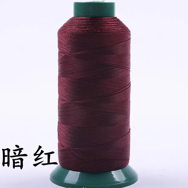 3 шт./1500 м высокопрочная нейлоновая швейная лента, промышленная прочная нитевая катушка, швейная машина, тонкая кожаная занавеска - Цвет: 01 deep red