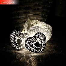 2,2 м 20 светодиодный S Праздничные огни металлический светодиодный свет гирлянда Рождество Рождественская Свадьба День святого Валентина сказочное украшение теплый белый быстрый корабль CA