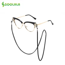 SOOLALA металлическая цепочка для солнцезащитных очков черного и серебристого цвета, шейные цепочки, шнурок, старинные очки, держатель шнура, шейный ремешок, цепочка для очков
