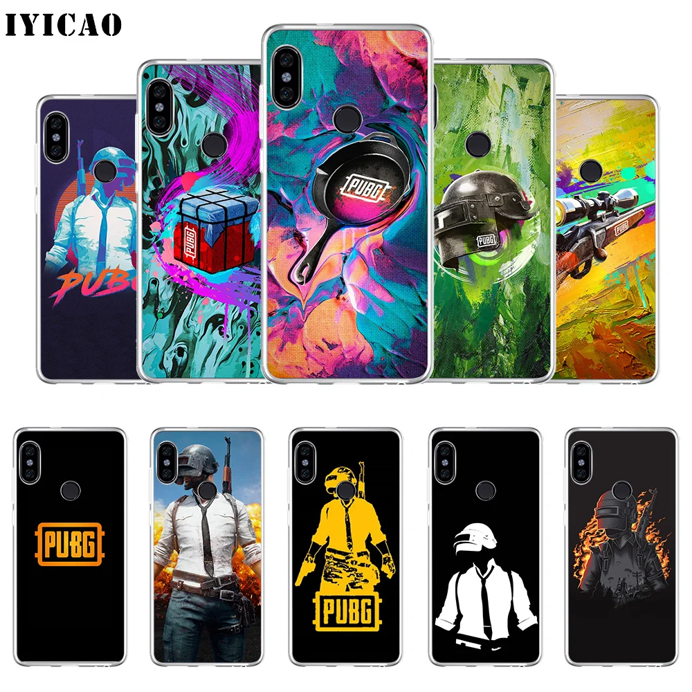 

IYICAO PUBG game Soft Silicone Phone Case for Xiaomi Redmi 4A 5A 6A Note 7 6 5 Pro Plus Redmi 4X 5A Prime Cover