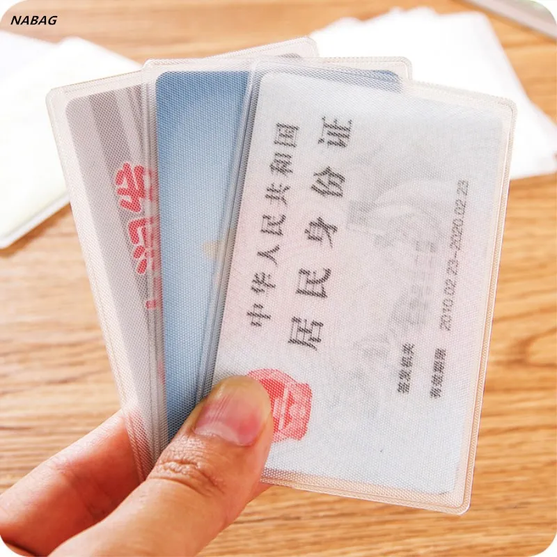 10pcs Plastic Soft Identity Card Credit Cover Sleeves Transparent Matte for Standard Bank ID VIP | Дом и сад