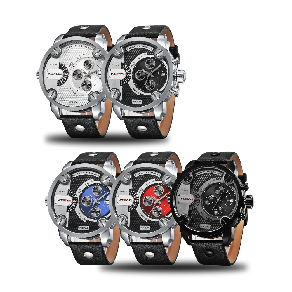 WEIDE автоматические часы кожаные мужские Роскошные спортивные relogios оригинальный