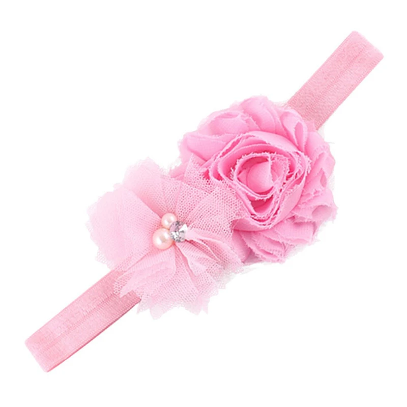 Lovely Baby Headbands Pearl Lace Up Headbands Girls Infant Hair Band Baby Hair Accessories Girls Kids Floral Headband V16% (10)
