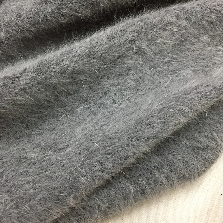

Italian grey pure color high-grade wool velvet fleece fabric, autumn winter heavy coat, imported fashion fabric.