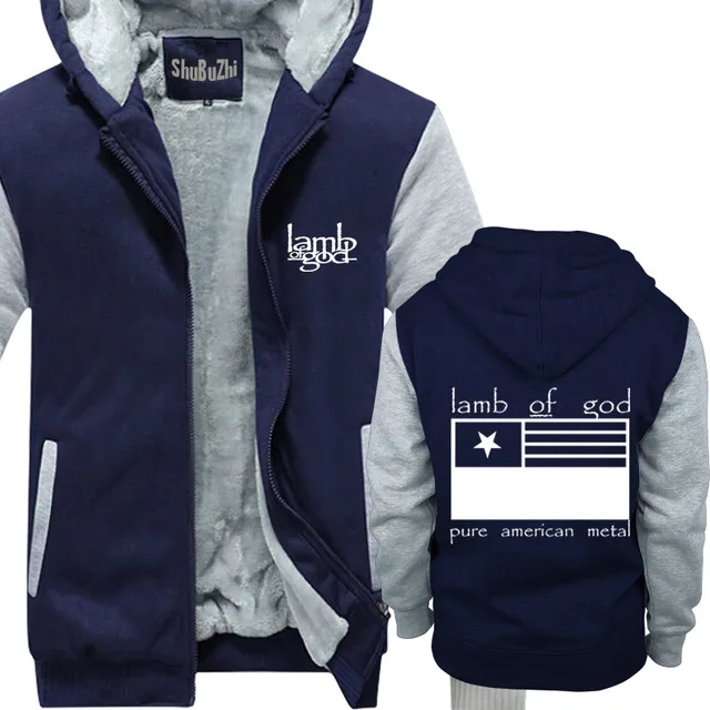 Lamb of God Men's hoody Heavy Metal Cotton Black men thick fleece hoody