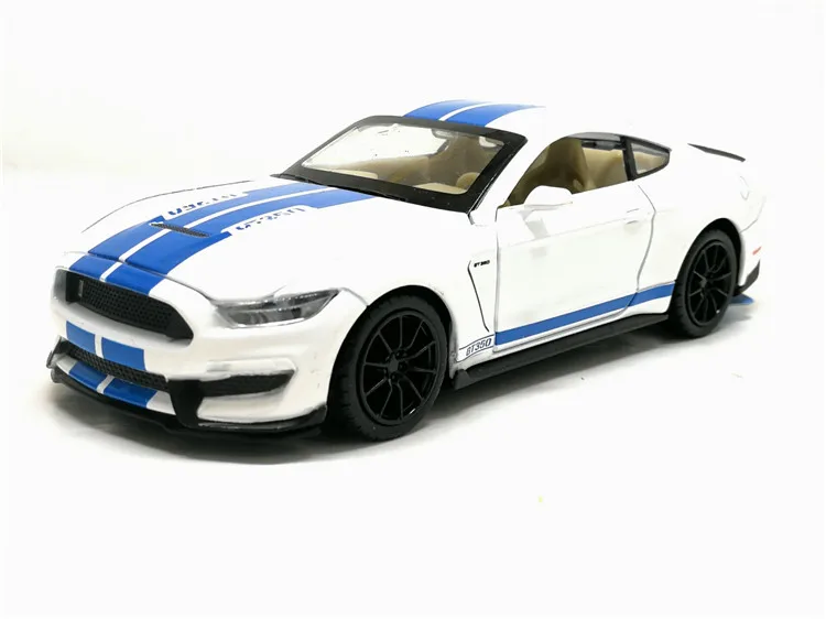 1/32 SHELBY GT350 спортивный автомобиль, игрушечный автомобиль, модель автомобиля из сплава, оттягивающий назад автомобиль, настоящая Лицензионная коллекция, детские игрушки, подарок