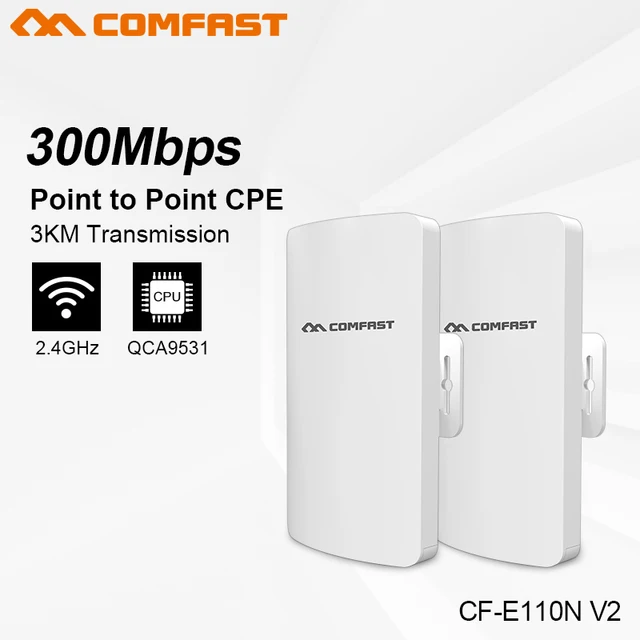 Best Offers COMFAST CF-E110N 300mbps 1-2km MINI  wireless bridgeQCA9531 outdoor CPE wifi router repeater for camera Project range amplifier 