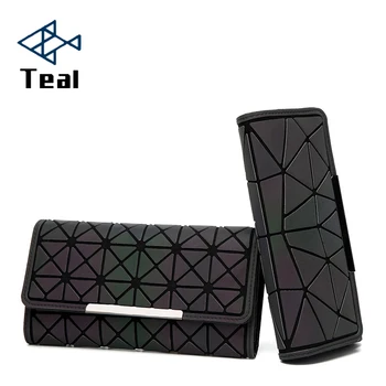 

Women Wallets Purse Women Luminous Wallet Brand Design Long Geometric Patterns Ladies Clutch Card Holder Wallet Large Capacity