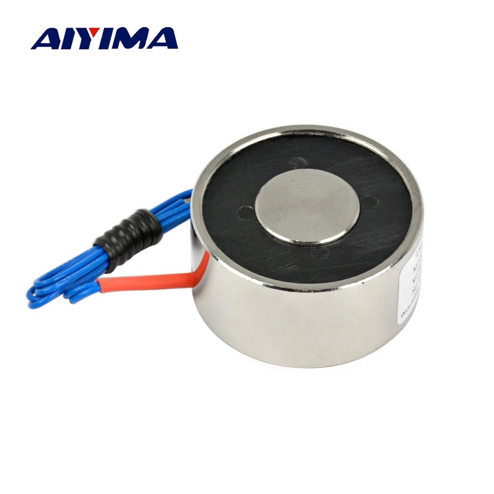 

Aiyima 40/20 Suction 25KG 250N electromagnet solenoid 6V/12v/24V electric magnet 40*20mm small electro magnet