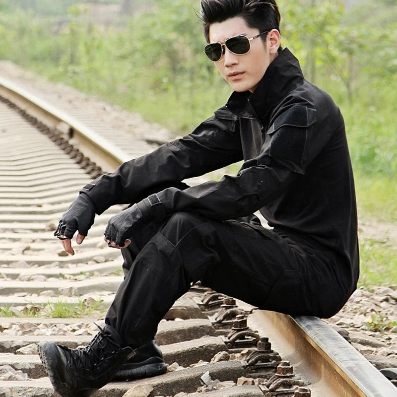 

8 color Military clothing german camouflage suit kryptek camo uniform combat shirt pants pads tactical clothing for hunting