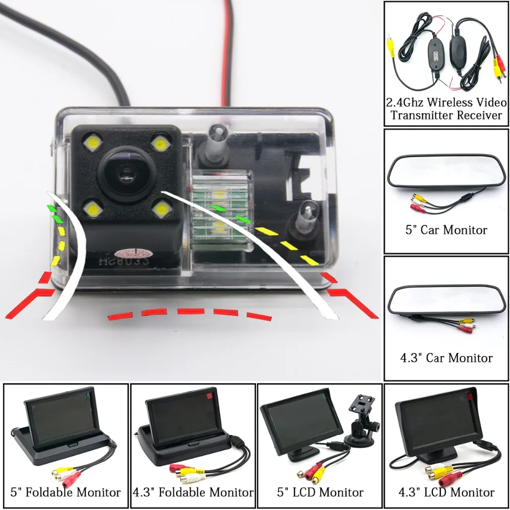 

Dynamic Trajectory Car Parking Monitor Rear View Camera For Peugeot 206 207 306 307 Sedan 307SM 308 406 407 5008 Partner Tepee