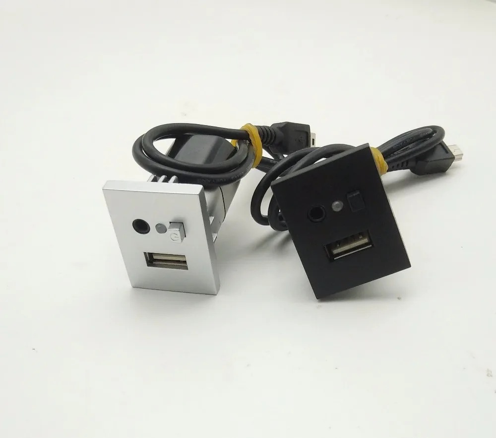 Автомобиль 2 в 1 aux+ USB слот для кнопки с мини-usb кабелем для Ford Focus 2009-2011