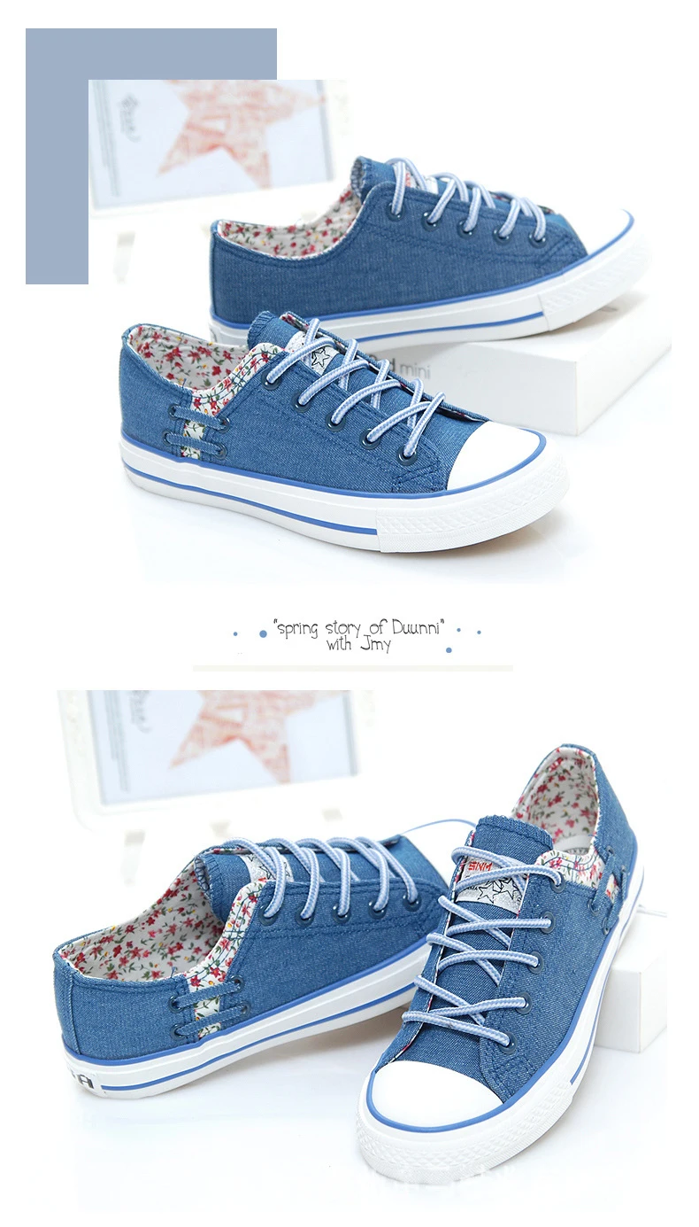 New Breathable Canvas women flats fashion floral comfortable Sneakers Low help spring summer casual women shoes female NBT992 8