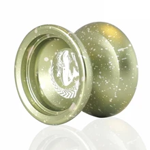 MAGICYOYO Shark Honor N12 Finger Spin Yoyo Sand Blasting Finish with a MAGICYOYO Sack Green+Sliver