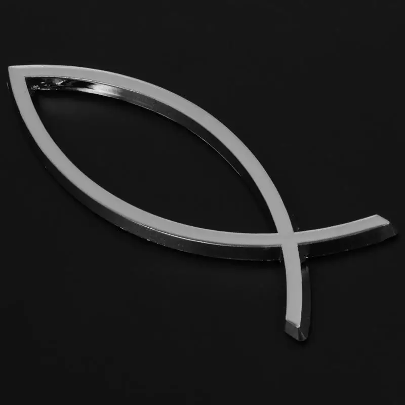 2 шт 3D серебряный значок символа Иисуса стикер отличительное украшение для