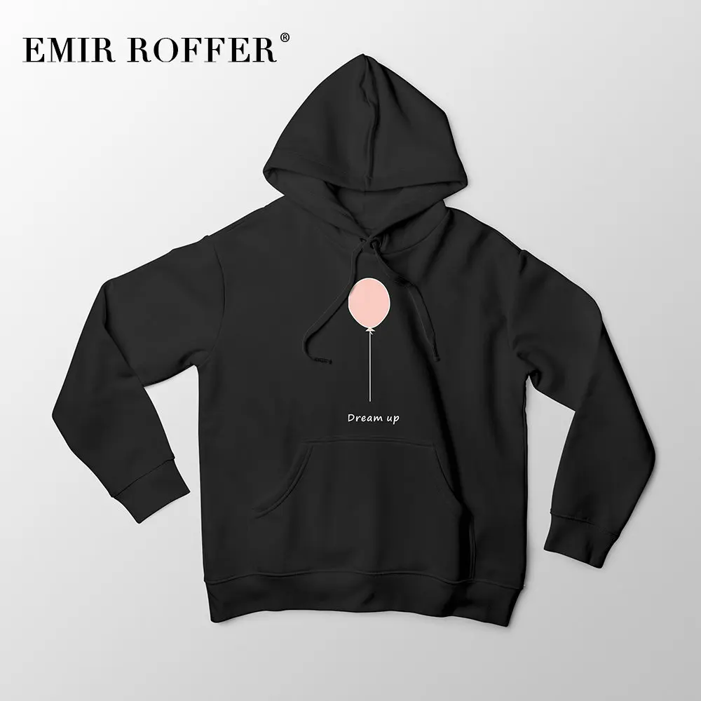EMIR ROFFER Dream Up Ballon милый кавайный свитер женская зимняя теплая черная толстовка с