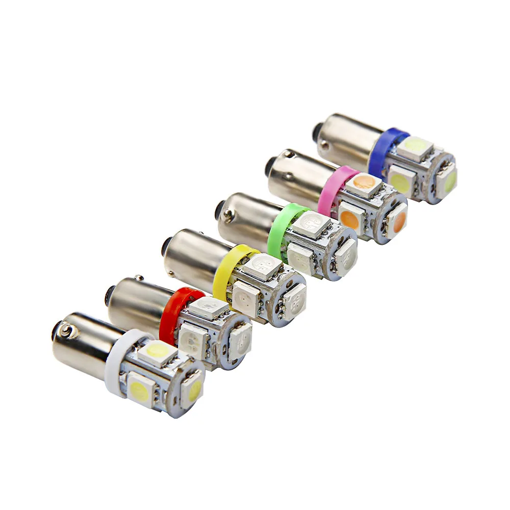 10X Hight quality Ba9s Car Marker Lamps T4w 5 LED 5050 SMD Tower Auto