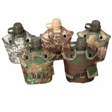 1L Camouflage Kettle Water Bottle For Outdoor Sports Camping Hiking NEW