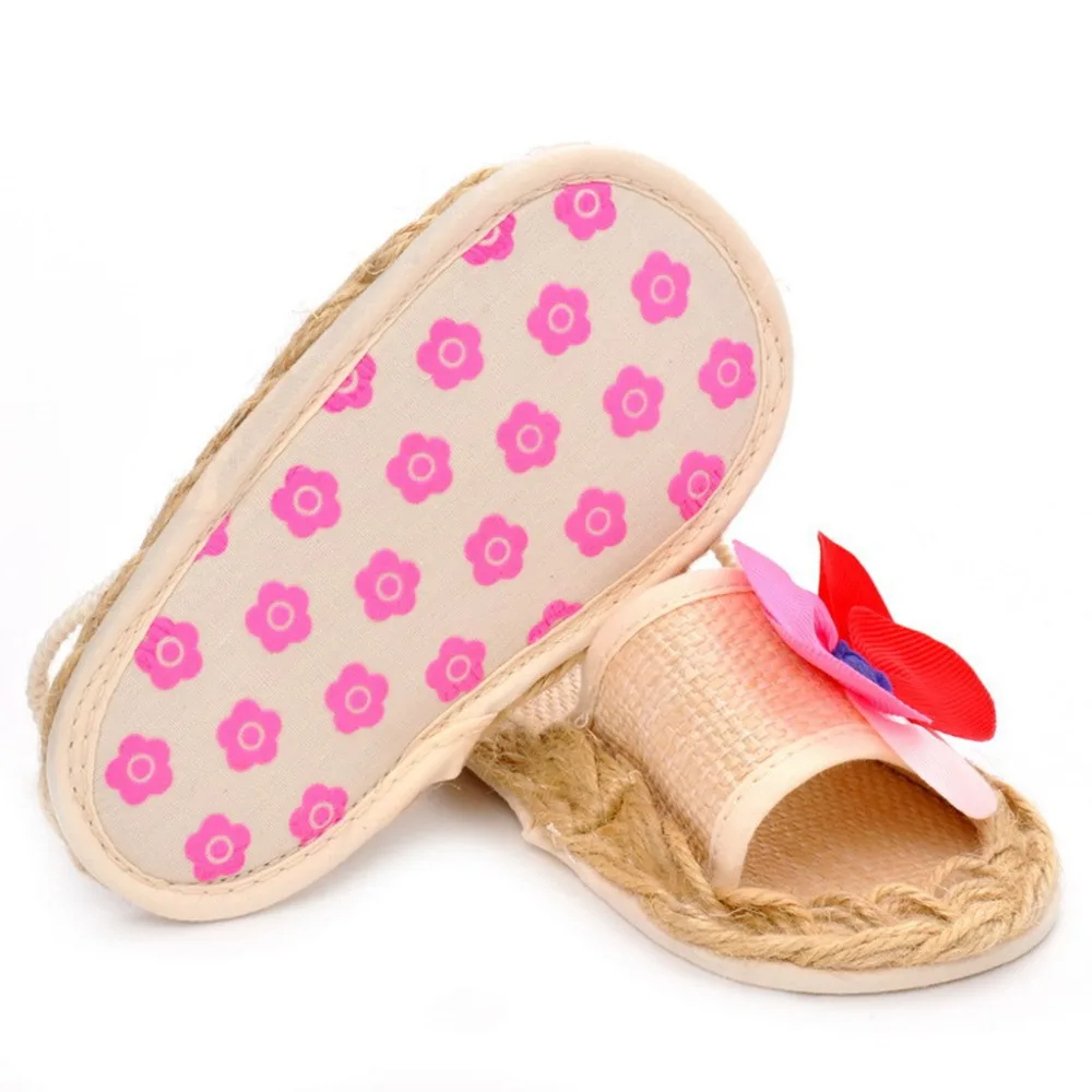 Новые сандалии для маленьких девочек; хлопковые нескользящие летние сандалии для маленьких девочек; обувь для маленьких девочек
