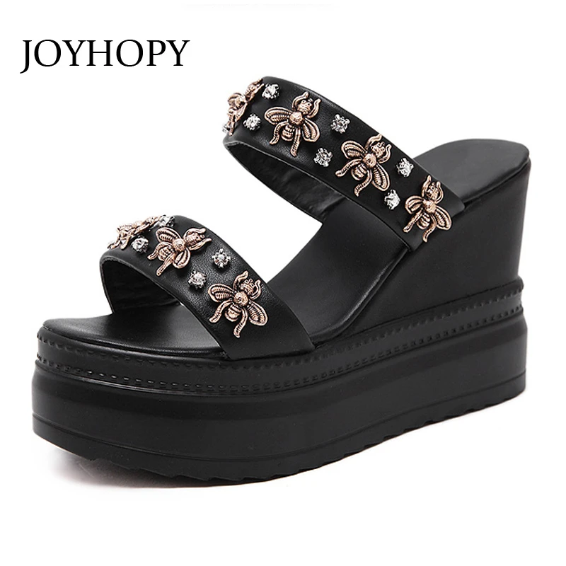 rhinestone wedge shoes