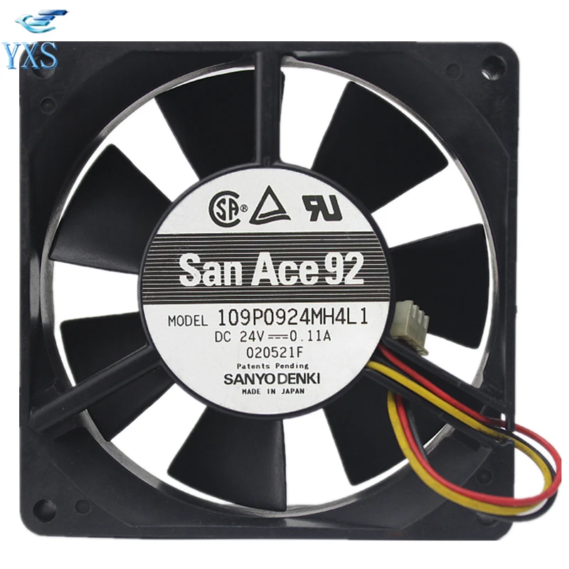 109P0924MH4L1 DC 24V 0.11A 2200 об/мин 9025 9 см 90*90*25 мм 3 провода двойной шариковый подшипник
