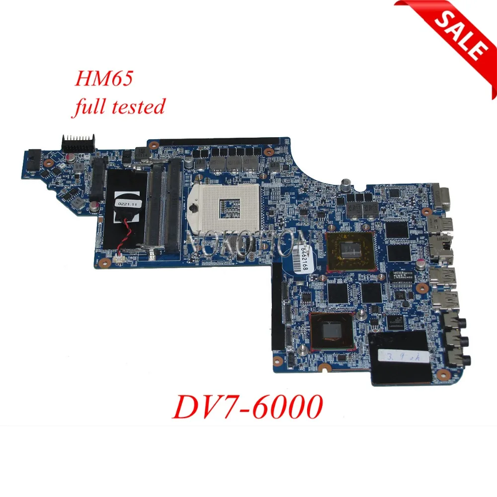 Nokotion 659095-001 اللوحة لابتوب hp dv7-6000 hm65 ddr3 hd 6770 متر الرسومات اللوحة اختباره بالكامل