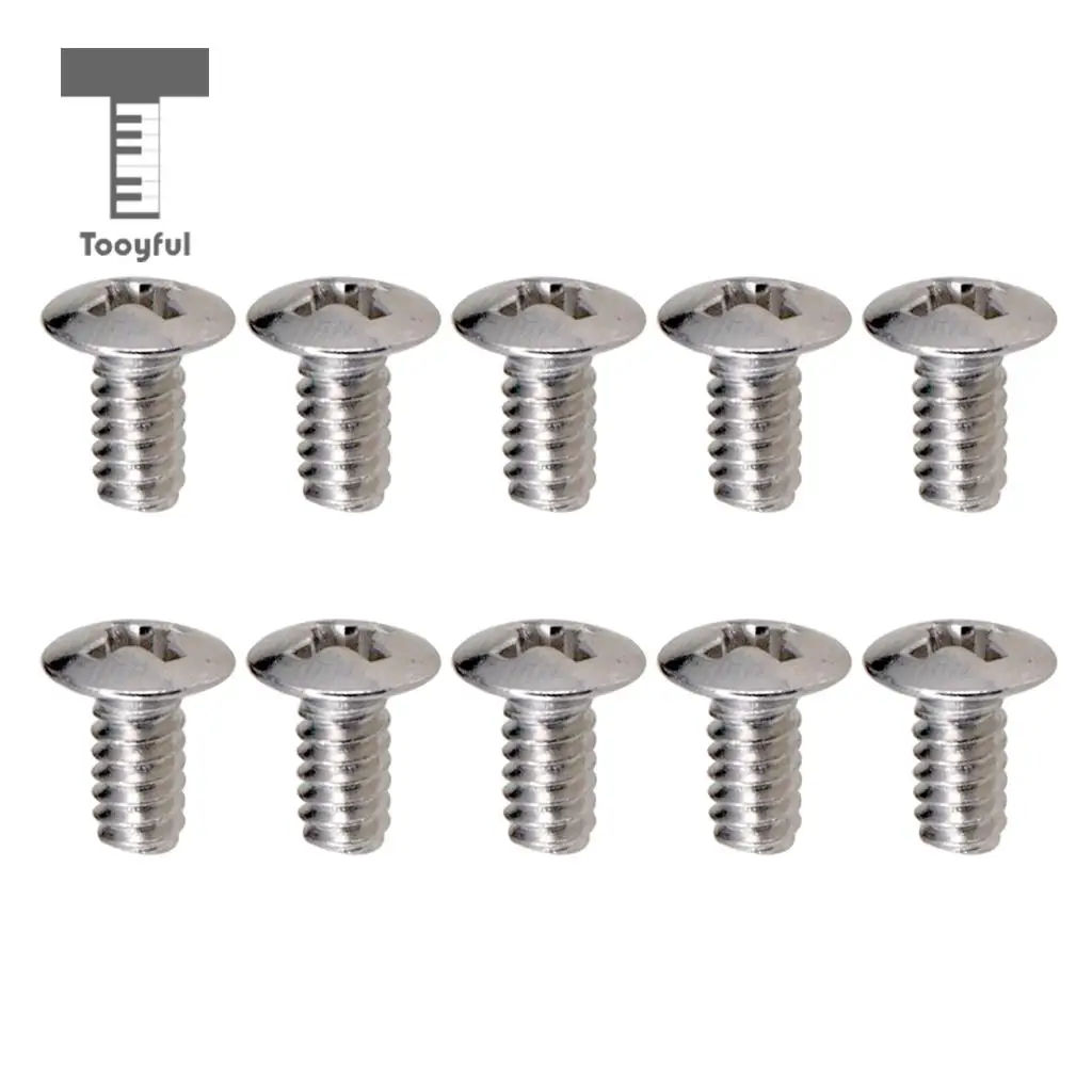 Tooyful 10PCS 5 Way 3 Way Guitar Switch Fixed Screws Nuts Guitar Replacement Black