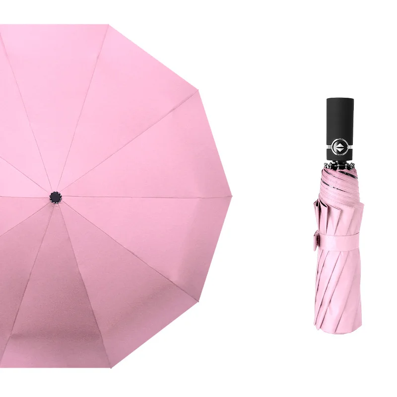 YADA 10K Solid Color Umbrella Luxury Windproof Automatic Umbrellas For Women Men UV Auto Folding Sun Rainy Umbrella Female YD111
