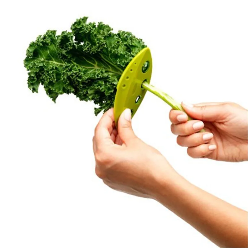 크리 에이 티브 케일 Chard Collard 그린 허브 스트리퍼 Looseleaf 느슨한 Leafs 주방 가제 야채 도구