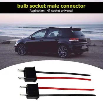 

1 Pair H7 Bulb Socket Headlamp 12V-24V ABS and Copper Wirefor Plug and Play Fog Lamp Wiring Harness Male Connector Adapter