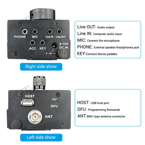 RETEVIS Ailunce HS1/HSI PLUS HF SDR трансивер коротковолновый SSB трансивер QRP любительский радиоприемник 15 Вт 0,5-30 МГц CW AM FM