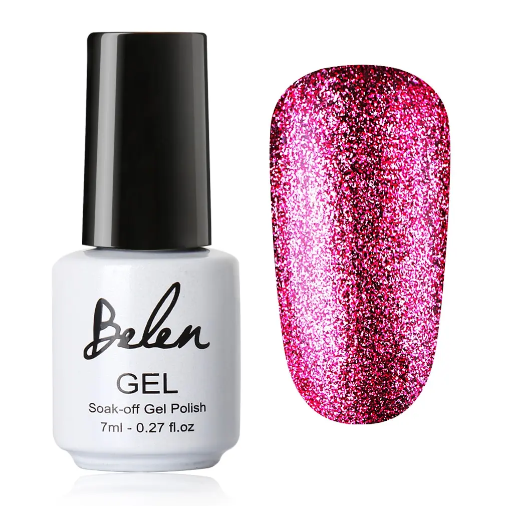 Belen 7 мл Bling УФ-гель для ногтей Platinum лак для ногтей полуперманентный супер блестящий Блестящий лак с блестками - Цвет: 58009