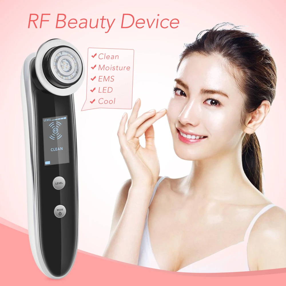 Beauty Star RF EMS светодиодный Массажер для ухода за кожей, для омоложения кожи, радиочастотный подтягивающий лифтинг, Сужающий поры, против морщин