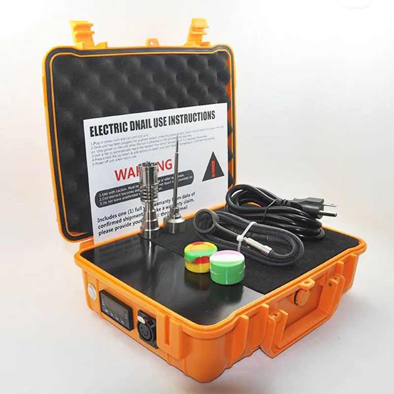Электрический набор для ногтей Dab Enail портативный Dabber rig Титановые Гвозди Электрический нагреватель коробка нагрев 20 мм Температура катушки 0B