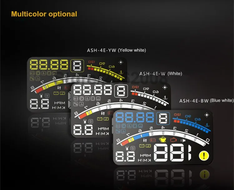 ActiSafety 4E OBDII автомобили hud Дисплей пленка 5," HUD лобовое стекло проектор OBD2 переключатель кабель Hud+ кронштейн