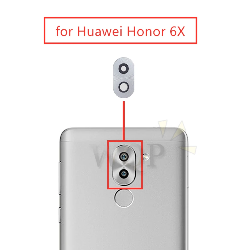 2 шт. для huawei Honor 6X GR5, стеклянная крышка для объектива, задняя крышка для камеры, стеклянный объектив для Honor 6X с клеем, запасные части