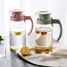 Домашний пшеничный стеклянный чайник для холодной воды фруктовый горшок 1100 мл большой емкости чайник для холодной воды термостойкий чайник