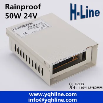 

CE approved 50w metal case single output reliable rain-proof led power supply ac dc 50w 24v 2.1A LED driver (FS-50-24)